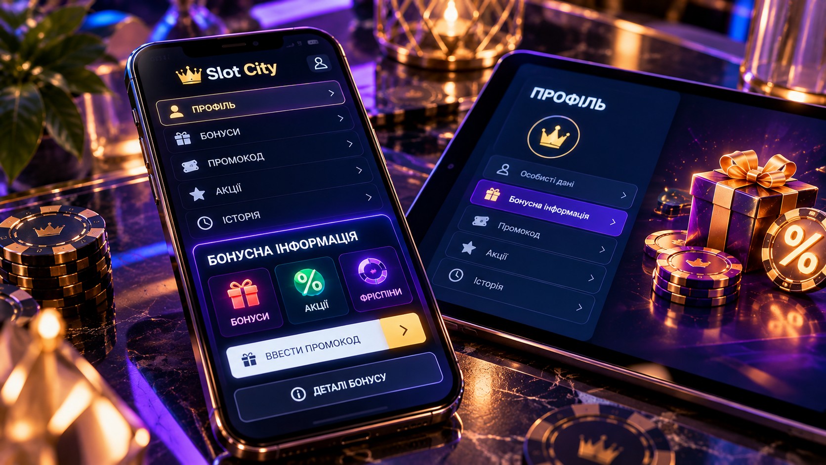 Промокод Slot City у профілі користувача: як швидко знайти бонусну інформацію